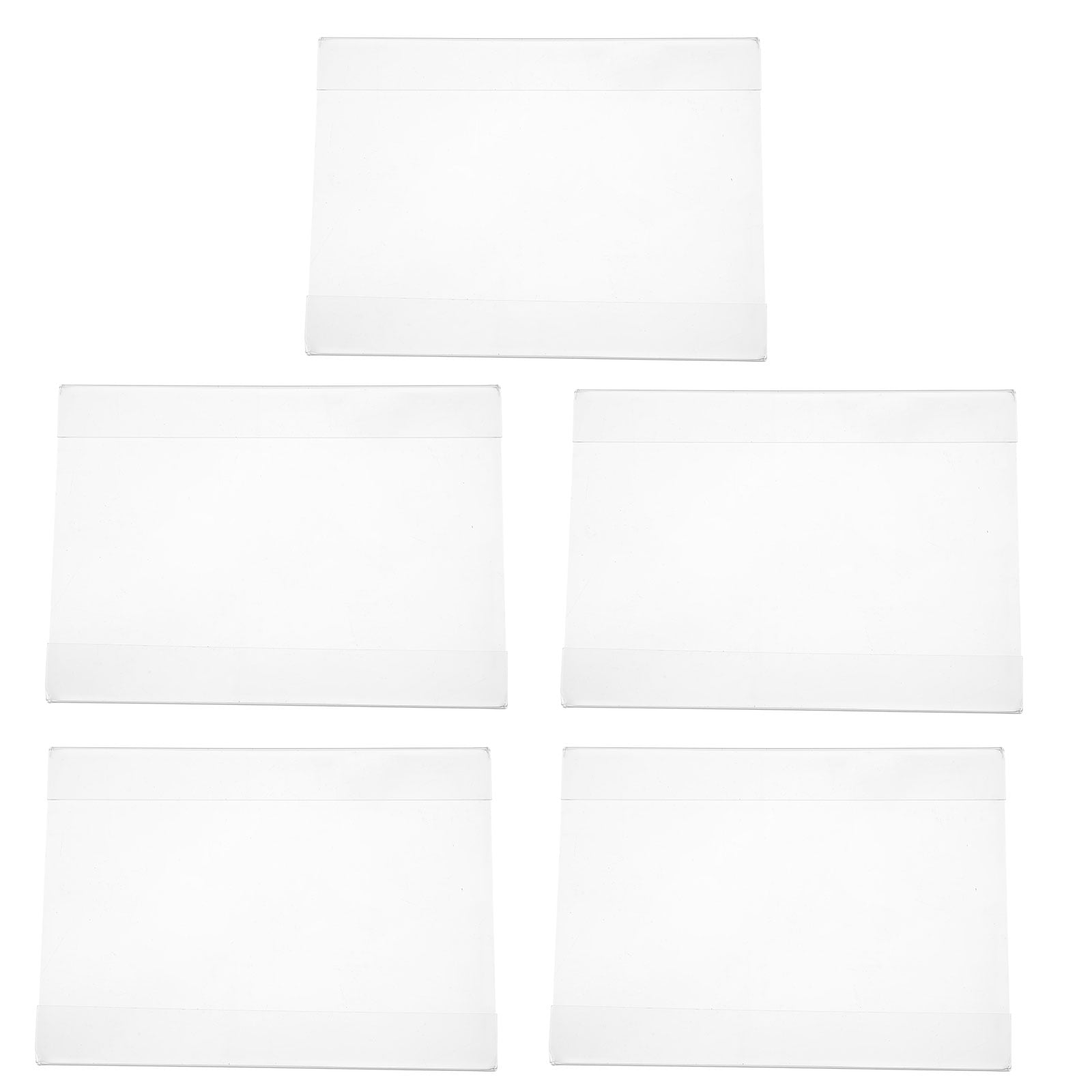 MLINS 5 Pcs Clear Sticker Display Stand Price Board Shelf Label Holders ...