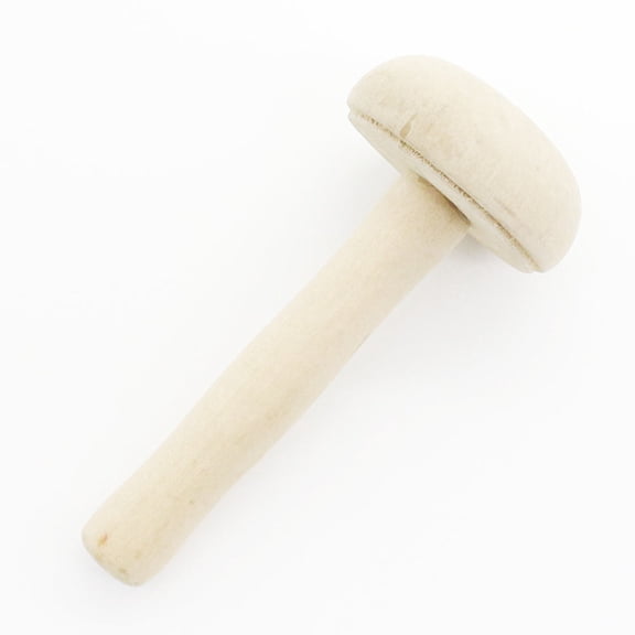 AURARMLET 5-Piece Beige Wooden Mushroom Roller Set, 1.97 in Mini Wood Rollers for Crafts, Projects, Home Decor Art Supplies