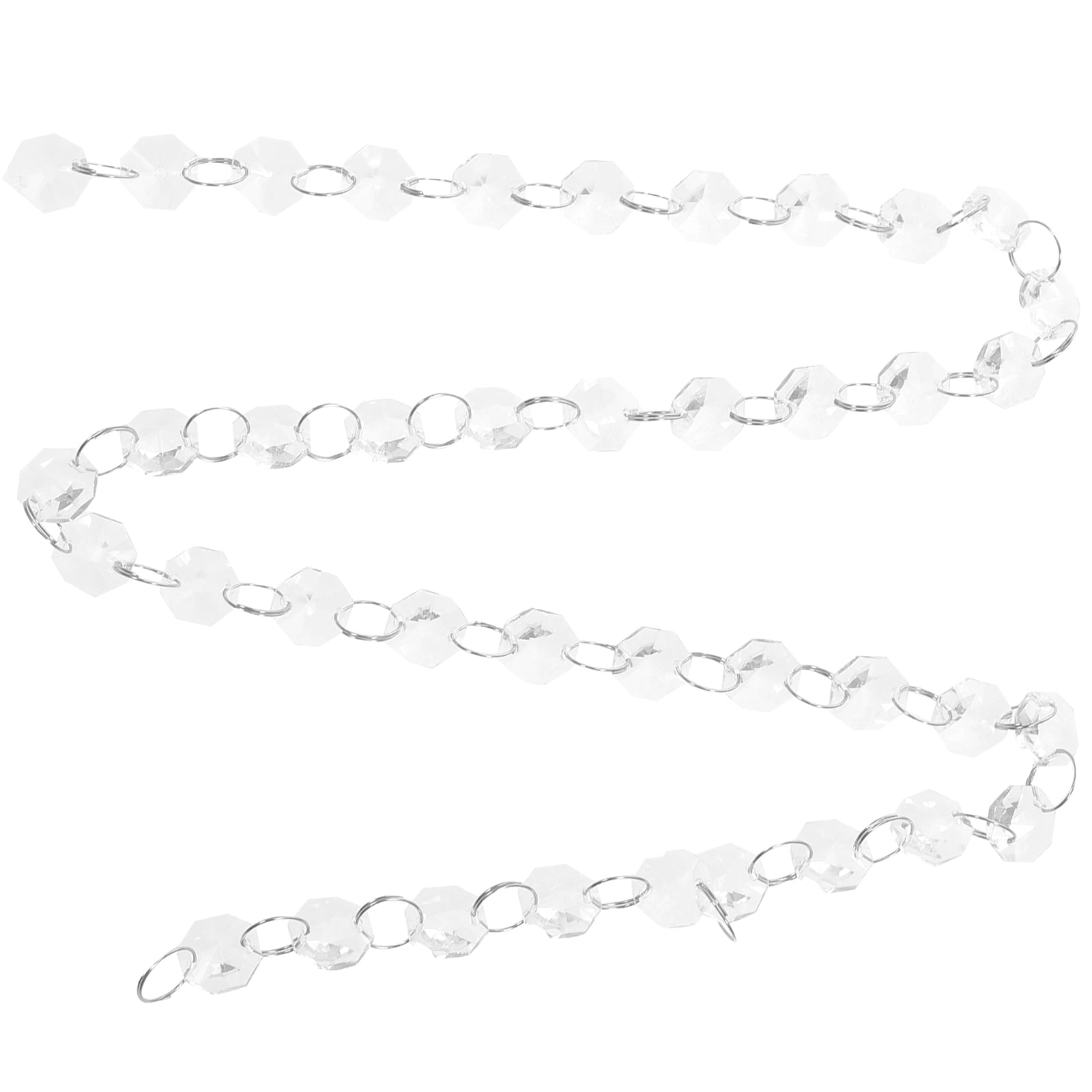 MLINS  5 Pcs Crystal Door Curtain Doorway Beads Window Shutters Transparent