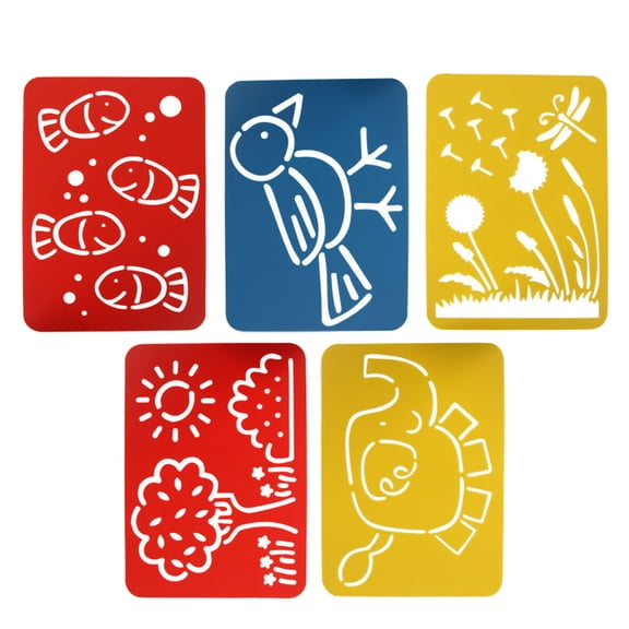 MLINS  5 Pcs DIY Paint Board Chalk Stencils Reusable for Painting Child