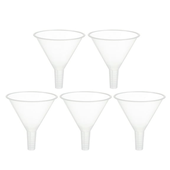 MLINS Transparent Plastic Funnel for Storage Use Safe and Lightweight Easy to Handle 5 Pieces