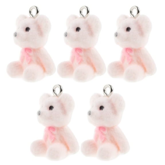 MLINS  5 Pcs Fairy Jewelry Unique Decorations Flocked Bear Pendant