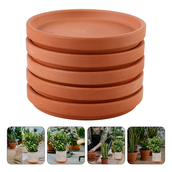 MLINS  5 Pcs Flowerpot Mat Planter Water Catcher Tray Plate Pots Indoor