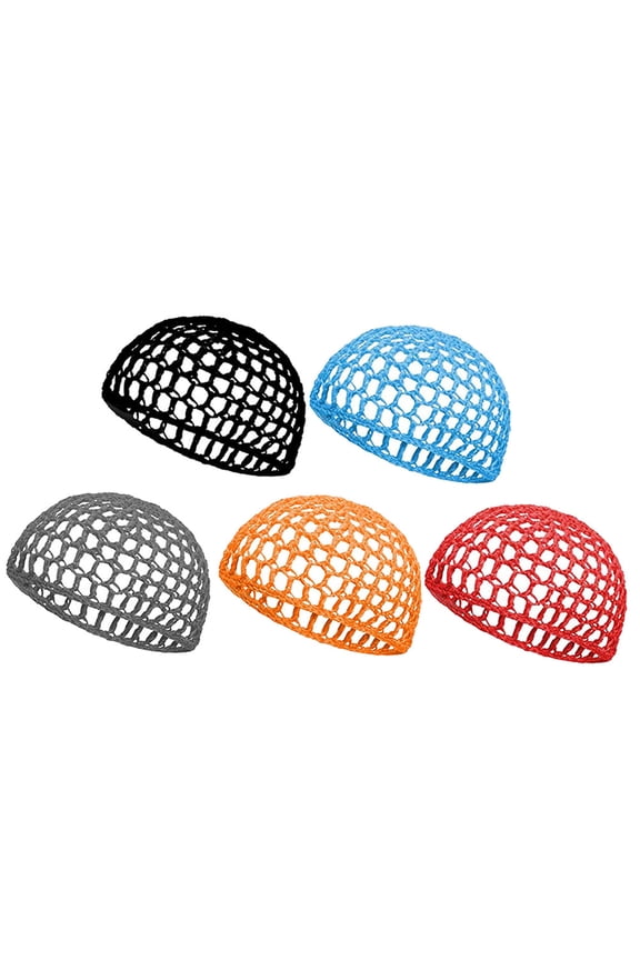 5 Pcs Hand-crocheted Sleeping Women Hair Net Hats Women's & Caps Miss Colorful