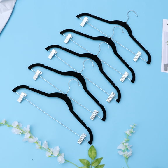 MLINS 5 Pcs Hangers for Clothes Wall Coat Flocked Surface