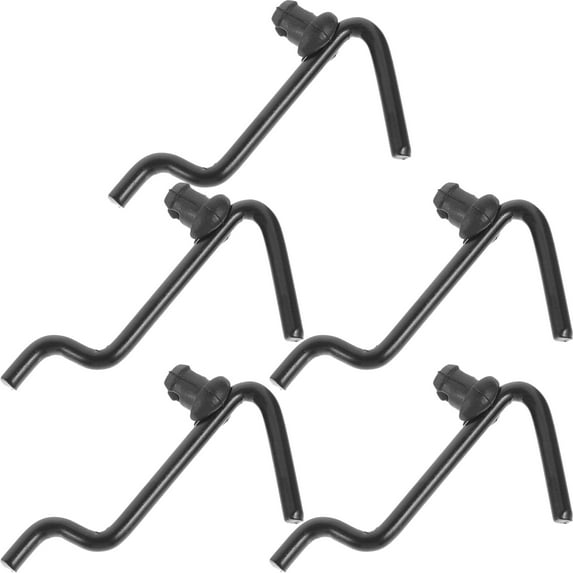 MLINS 5 Pcs Home Pegboard Hook Hooks for Hanging Tools Shelving J Tags Black