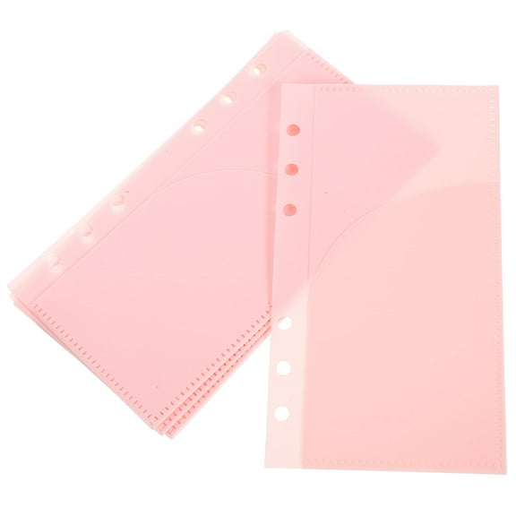 FOMIYES Portable Budget Insert Binder Inserts Pink 5Pcs 6.68X3.73X0.04in