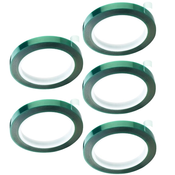 MLINS 5 Pcs Paint Masking Film PCB Board Impregnation Tape 3300X1.5CM Green