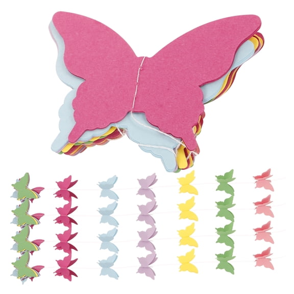 MLINS 5 Pcs Paper Butterfly Decoration Party Decorations Bridal Shower Bunting Baby