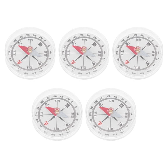 MLINS  5 Pcs Pocket Compass Experiment General Direction Black Bottom Child