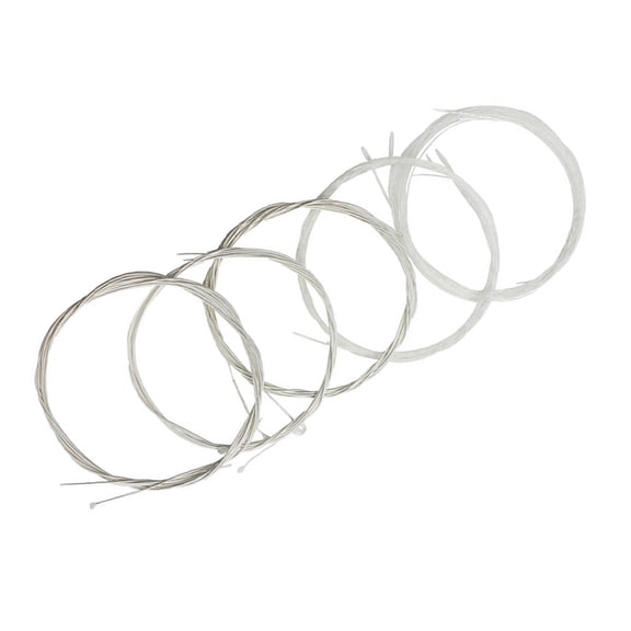 MLINS 5 Pcs Professional White Nylon Oud Strings Silver-Plated Copper Alloy Stringed Instrument Accessories
