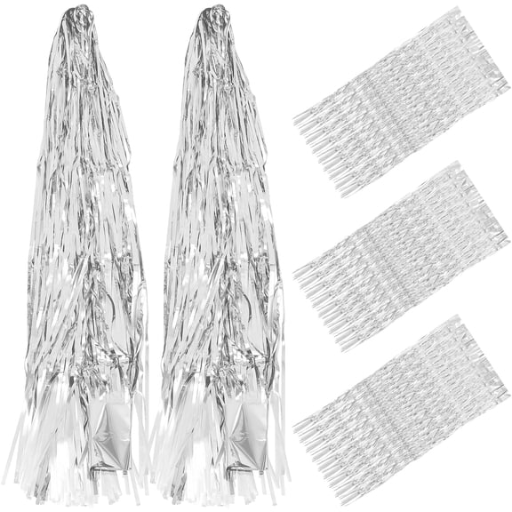 MLINS 5 Pcs Shimmer Party Backdrop Stand Tassel Door Curtain Baby