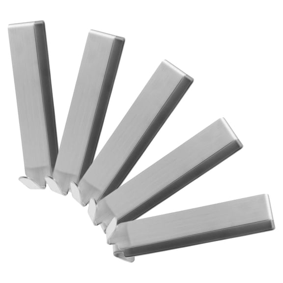 MLINS 5 Pcs Stainless Steel Hook Shower Rod Enclosure Handle over Door Hooks Silver