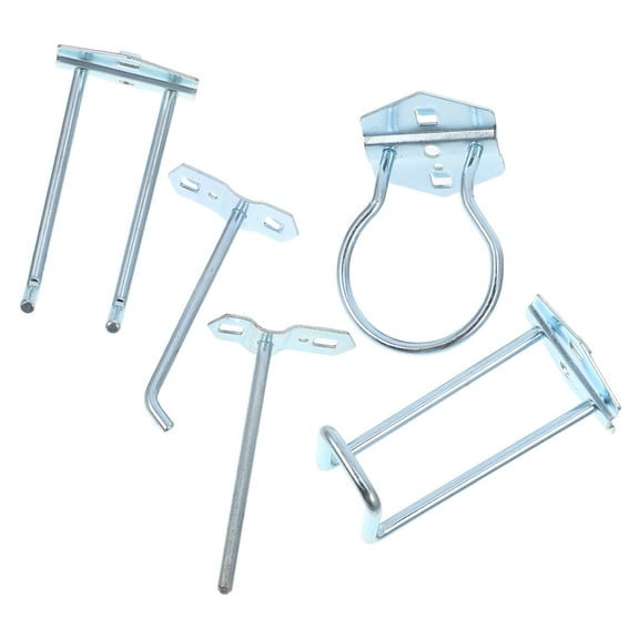 MLINS 5 Pcs Tool Hook Nail Board Tool Rack Hook Office 11.00X6.00X2.50CM Silver