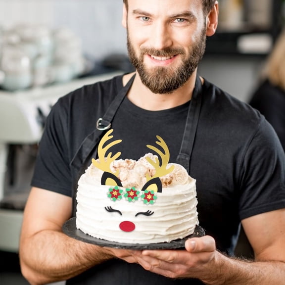 Milisten Cupcake Picks Deer Design Assorted Color 5 Sets 7.5x4.3in