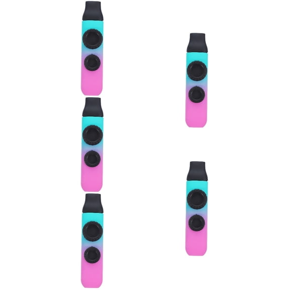 Milisten Kazoo Plastic Musical Partner For Leisure Time 5 Sets 4.7x1.2x0.6in