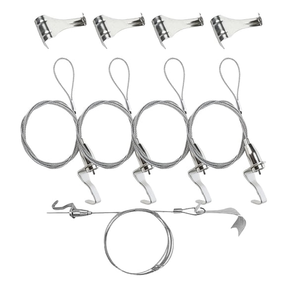 MLINS 5 Sets Picture Frame Hardware Photo Heavy Duty Hanger Silver