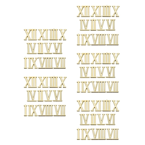MLINS 5 Sets Replacement Roman Numeral Clock Numbers Kit 3cm Wall Clock Numerals for Hanging Clock Repair and Craft Supplies