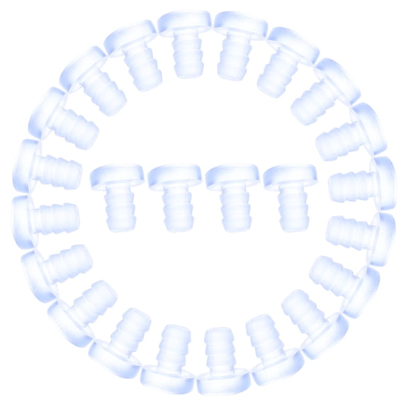 MLINS 50 PCS Clear Rubber Grippers for Glass Furniture Belt Shower Door Travel Transparent
