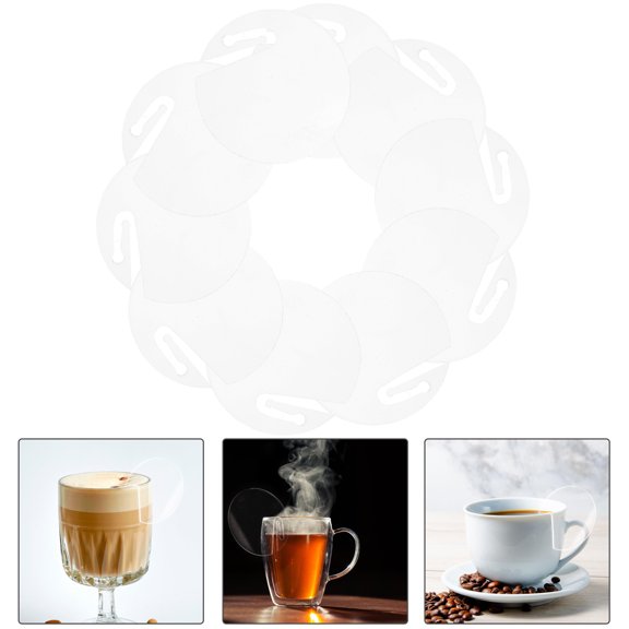 MLINS 50 Pcs Transparent Acrylic Drink Markers Bulk Label Identifiers for Glasses and Bottles