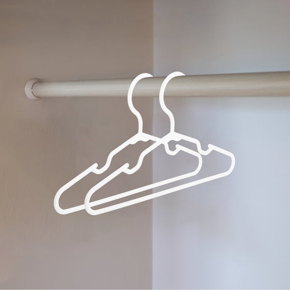 MLINS 50 Pcs Children Hanger Baby Girl Child 29.00X16.50X0.70CM White