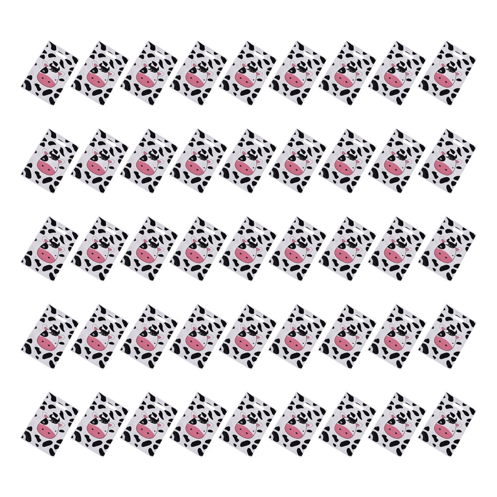 MLINS 50 Pcs Cow Print Party Favors Bags Cute Cow Goodie Bags Treat Candy Bags Farm Animal Theme Party Goodie Bags For Baby Shower Cowboy Cowgirl Farmhouse Themed Birthday