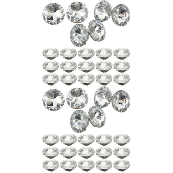 MLINS 50 Pcs Crystal Glass Buttons Sofa Sewing Buttons Upholstery Buttons Decorative Sew On Sofa Buttons