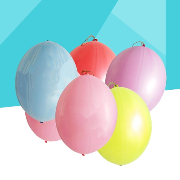 MLINS 50 Pcs Elastic Balloon Stretchy Handle Balloons Child