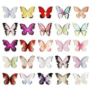 MLINS 50 Pcs Miniatures for Crafts Small Butterflies Resin Butterfly