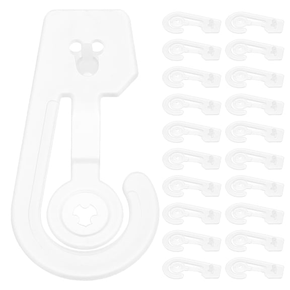 MLINS 50 Pcs Multi-Functional Plastic Hooks Space-Saving Hanger Hooks For Retail Use Easy To Install Document Holder Hooks Plastic Display Hooks