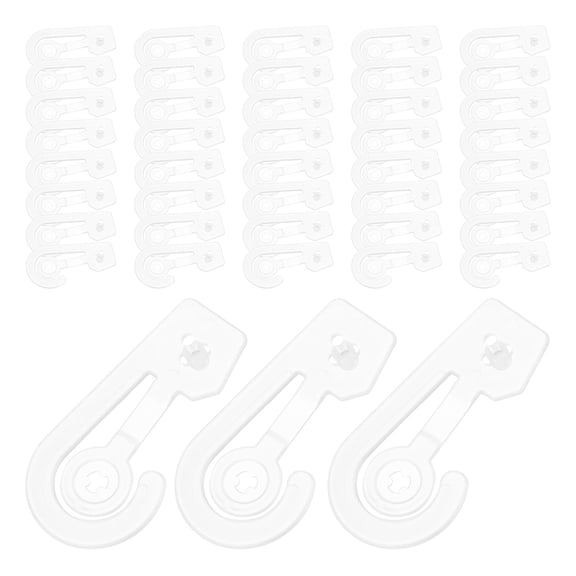 DINHEAROM Home Organization Hooks Transparent Plastic 50Pcs 2In