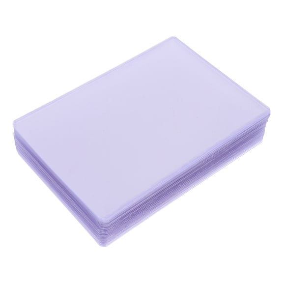 MLINS 50 Pcs Protective Film Hard Postcard Sleeves 19.50X13.60X0.10CM Transparent