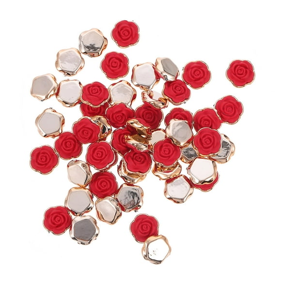 MLINS 50 Pcs Rose Patch Rose Design Patches Decorative Patches Child 1.1X1.1cm Red