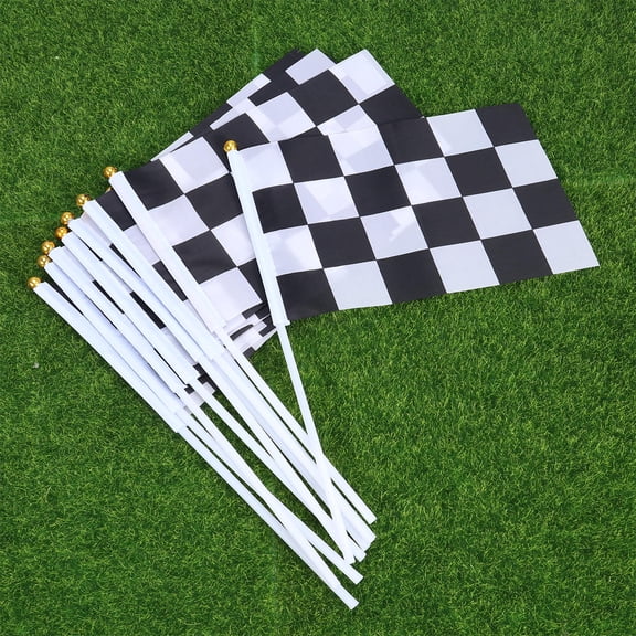 MLINS 50 Pcs Waving Flag Mini Checkered Car Party Favors Flags