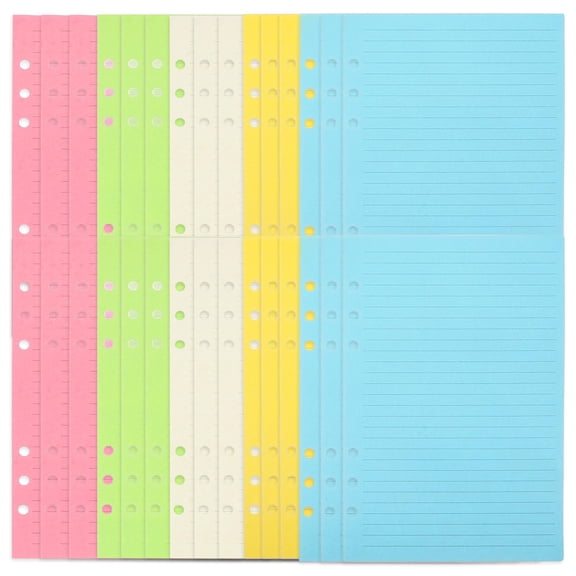 MLINS 50 Sheets Notebook Insert Paper Refill for Binder A5 Size