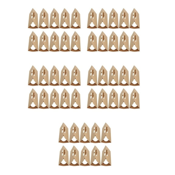 MLINS 50 pcs Coffee Cup Holder Take Out Container Paper Double Hole Cup Holder Tray Disposable Portable Drink Carrier Kraft Paperboard Portable Coffee Mug Packing Cup Holder Milk Tea Soft Drink