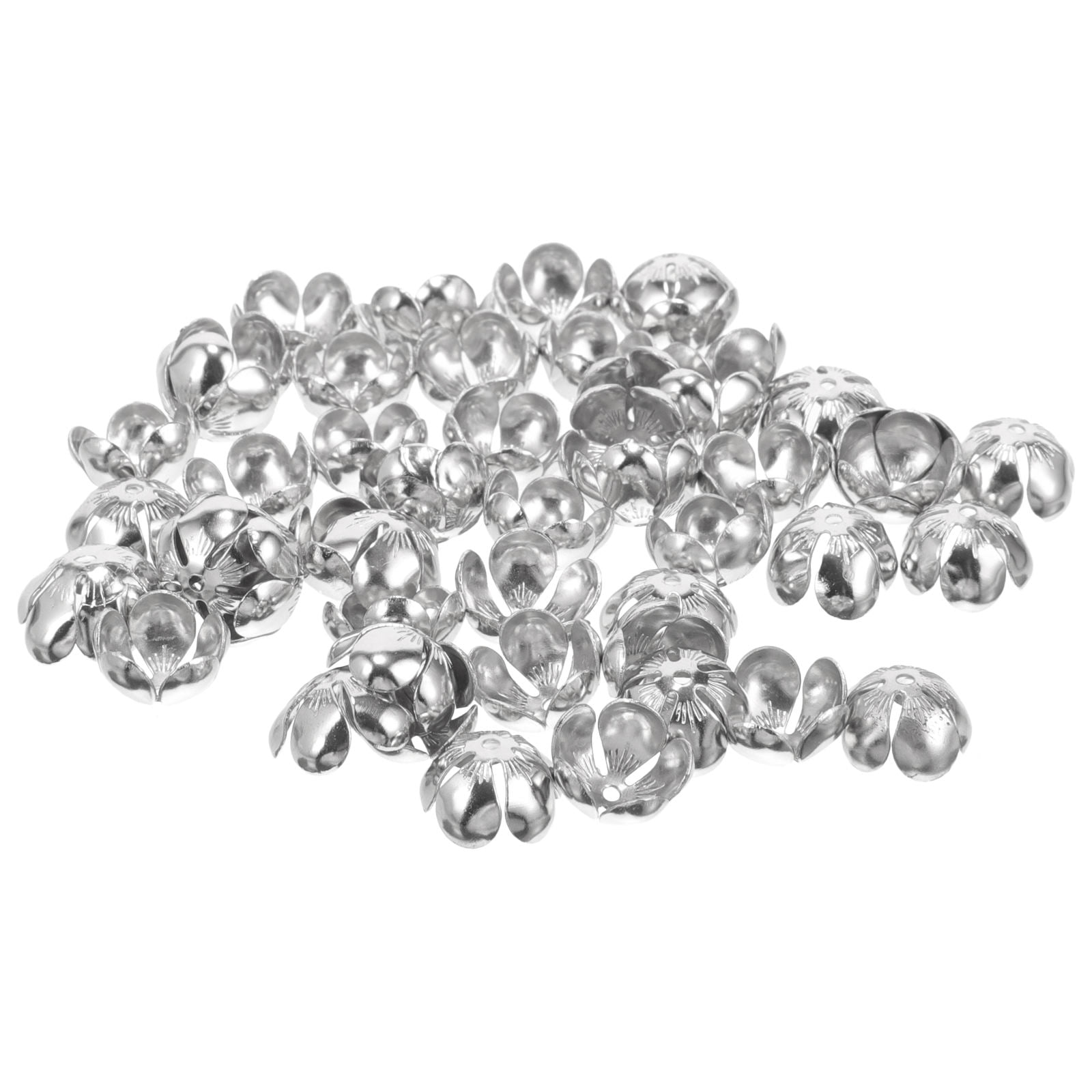 MLINS 50Pcs Flower Bead Caps for Bracelet Necklace Earrings Decorative Beads Caps Jewelry Making Supplies