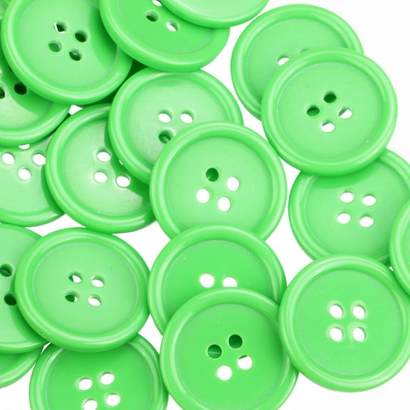 PTOOTP 50Pcs Decorative Buttons for Crafting Projects Green Resin