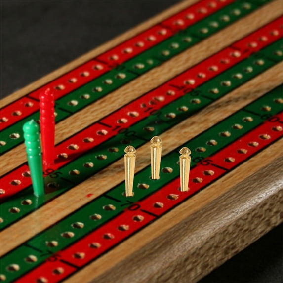 MLINS 50Pcs Metal Cribbage Board Pegs for Travel Home and Family Gatherings Golden Traditional Game Accessories