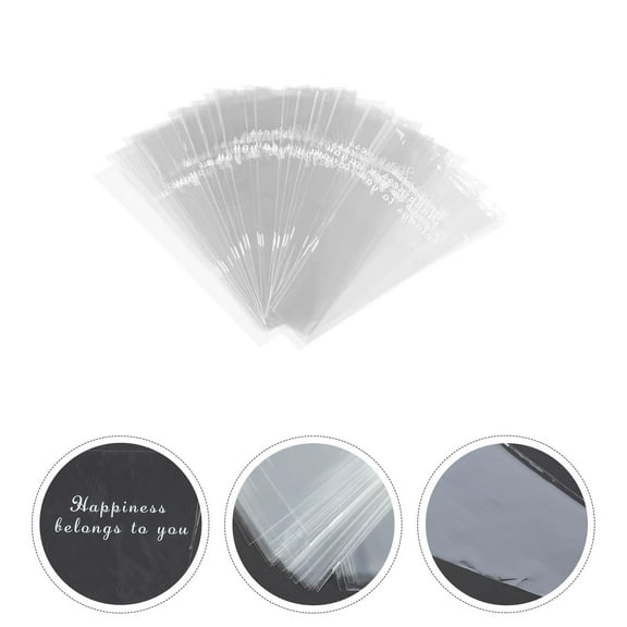 HEALEEP Flower Packing Bags Plastic Transparent For Lovers Birthday Graduation 50Pcs 15X9X0.04In