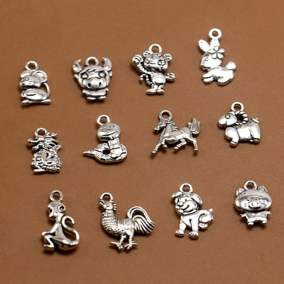 50pcs Alloy Monkey Pendants DIY Chinese Zodiac Charms Jewelry Making Accessory for Necklace Bracelet