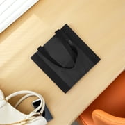 MLINS 50pcs Frosted Shopping Bags For Clothing Stores Black Shoulder Tote Bags Reusable Translucent Wraps Tote Boutique Bags