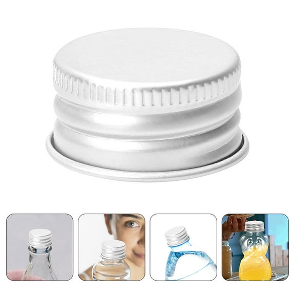 MLINS 50pcs Leak-Proof Airtight Screw Caps For Reusable Canning Jars And Milk Bottles Aluminum Screw Tops For Travel And Home Storage