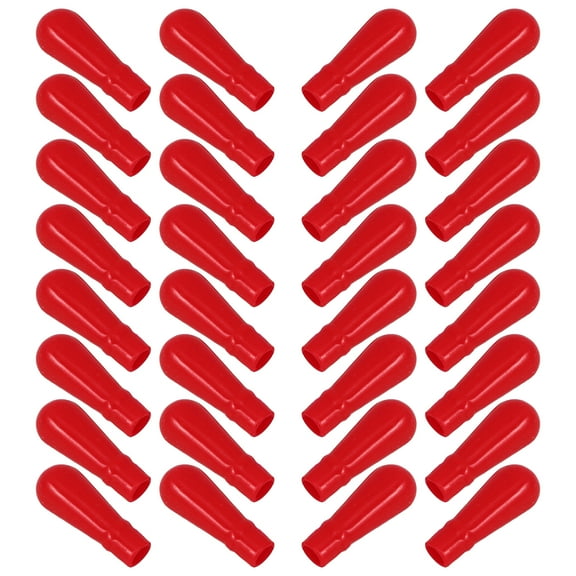 MLINS 50pcs Leakage-Proof Red Silicone Pipette Caps For Laboratory Simple Installation Universal Eyedropper Bulb Caps Long-Lasting Silicone Pipette Bulb Caps