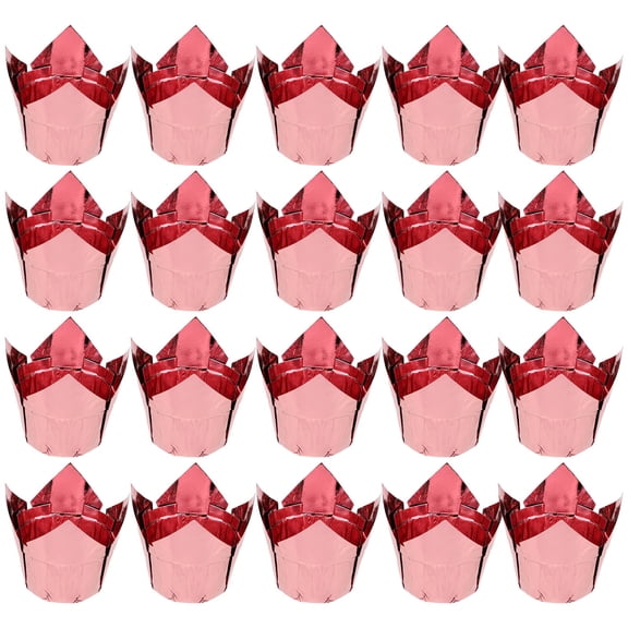 MLINS 50pcs Paper Cupcake Holders Cupcake Cups Paper Baking Cups Oil Paper Trays