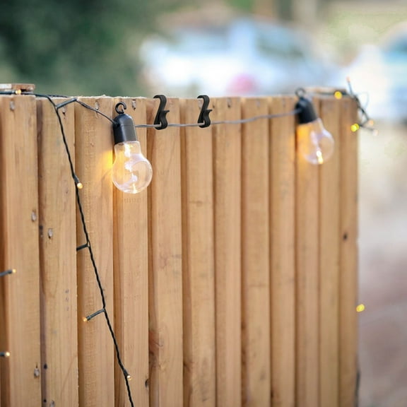 MLINS 50pcs Plastic Gutter Hooks for Outdoor Lights Weatherproof S Shaped Clips Christmas Holiday Decorations String Light Hangers for Patio