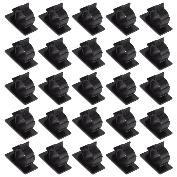 MLINS 50pcs Plastic Water Pipe Clamp Self-Adhesive Cable Clips Ideal For Wire Management Securing Water Hoses Electrical Cables And Tubes