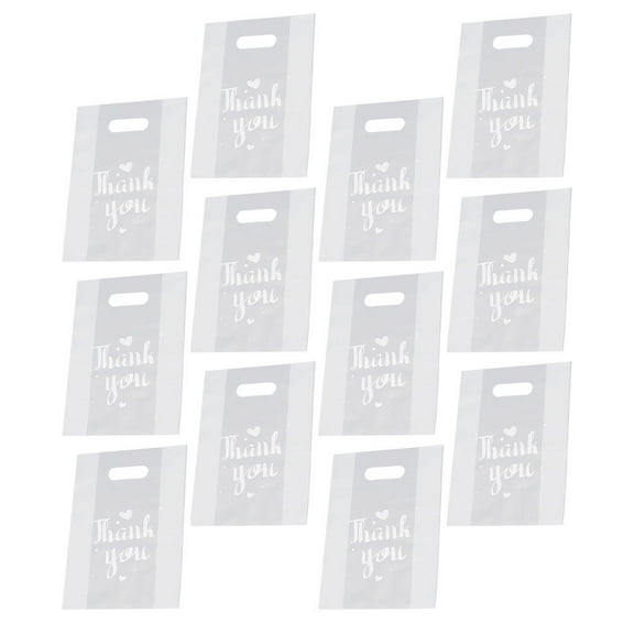 MLINS 50pcs Transparent Plastic Bags Toast Candies Bags Thicken Baking Packing Bags