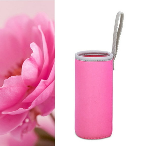 MLINS 550 ML Water Bottle Carrier Bag Insulated Sleeve Neoprene Pouch Stainless Rosy