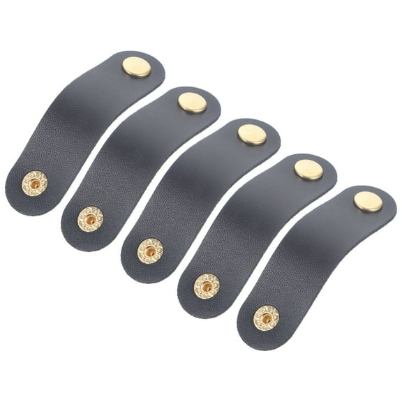 PTOOTP Earphone Cable Organizer 5-Pack Black Cord Wraps Wire Organizers for Headphones and Chargers